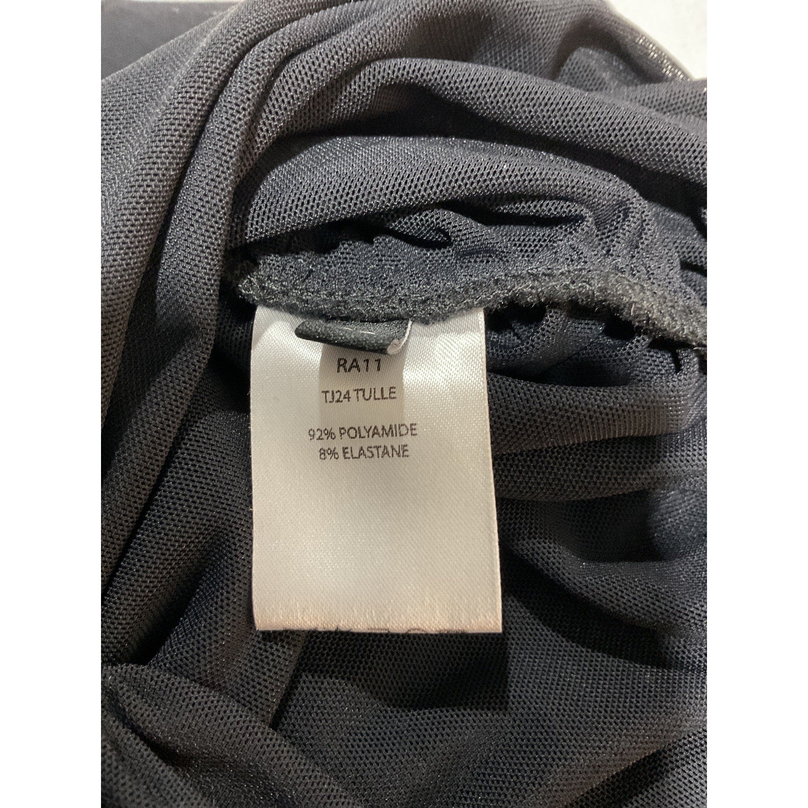 Atlein Draped Black Polyamide Mini Gown Size 36