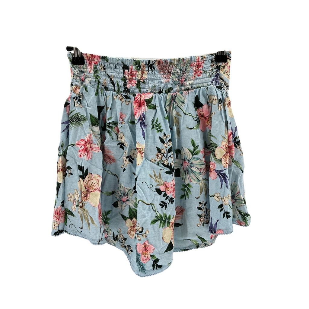 Agua Bendita 'Violet' Blue Viscose Mini Skirt Size S