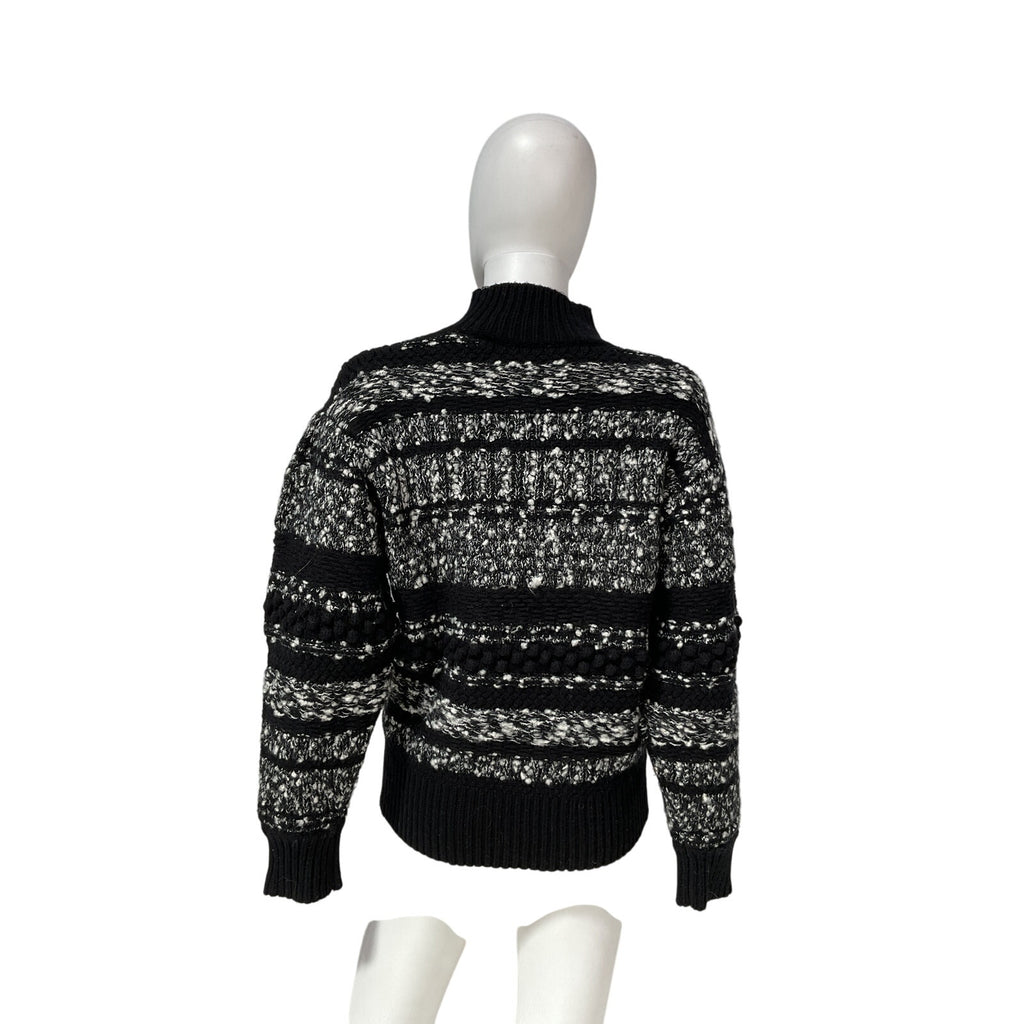 Iro 'Alpaco' Black Wool Chunky Mockneck Sweater Size XXS
