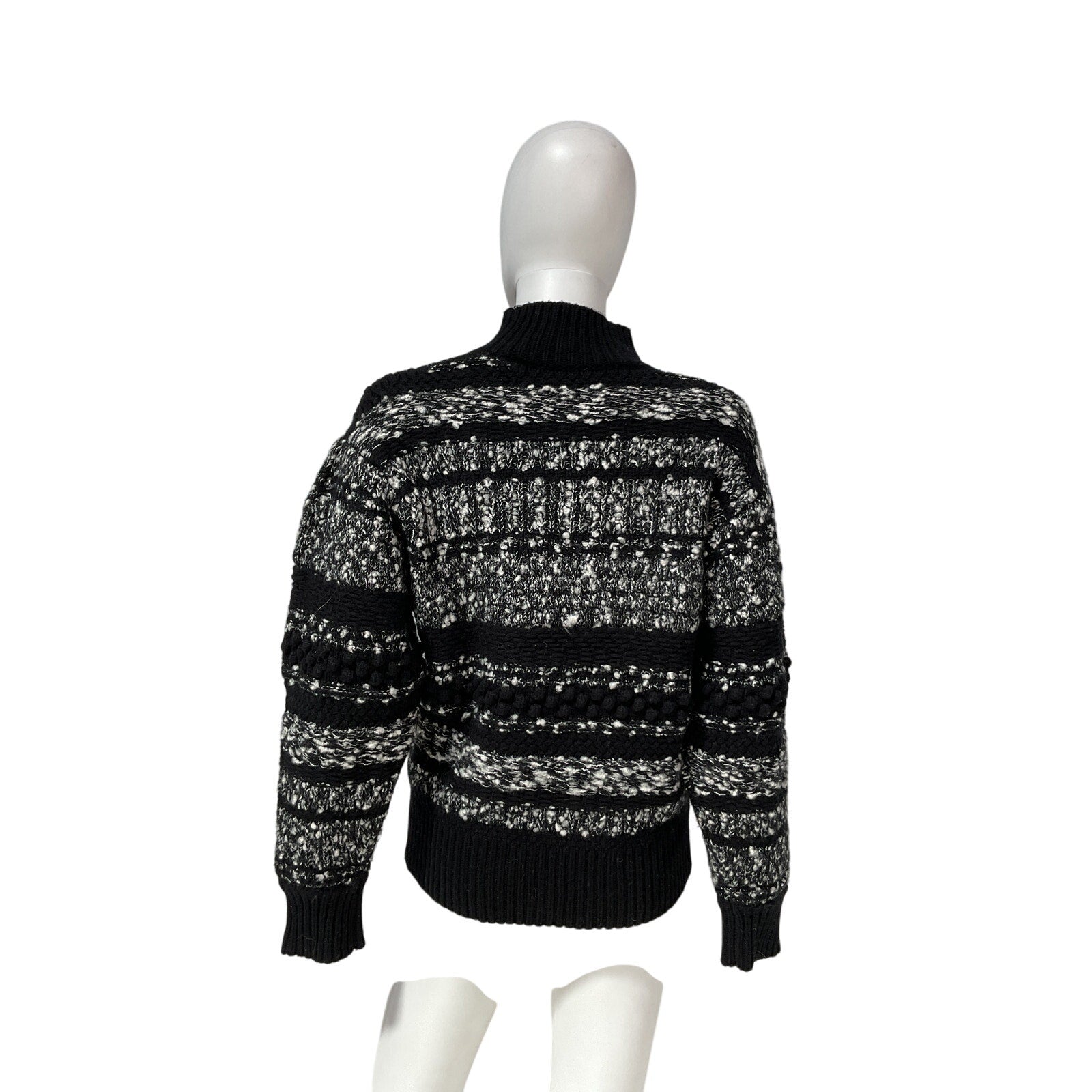 Iro 'Alpaco' Black Wool Chunky Mockneck Sweater Size XXS