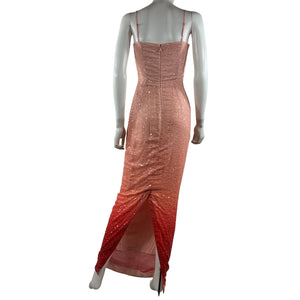 Sau Lee Sequined Ombre Coral Talia Dress Size 2