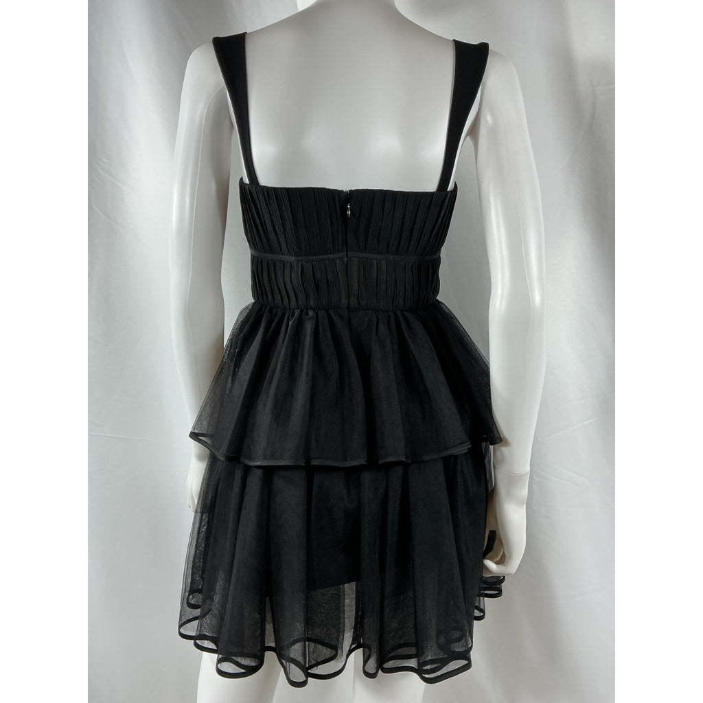 Simkhai 'Annabelle' Black Silk Tulle Dress Size 0