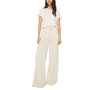 Mother Pleated Cream Pouty Prep Heel Pants Size 25