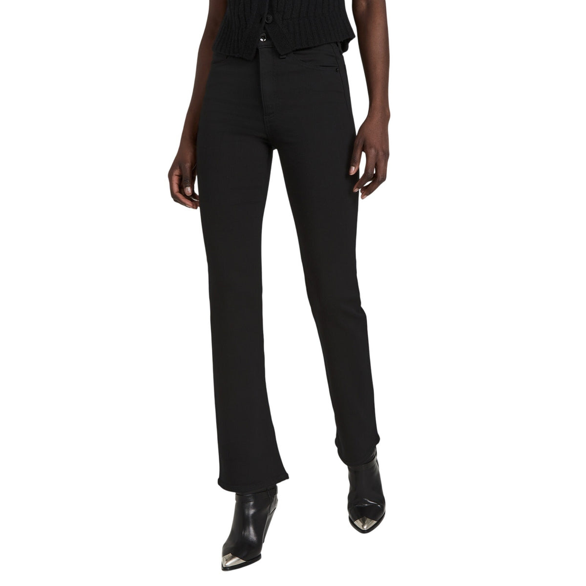 Rag & Bone Sleek Black Nina High Rise Bootcut Denim Jeans Size 28