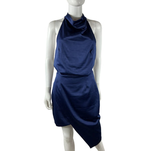 Elliatt Asymmetric Navy Camo Cocktail Dress Size M