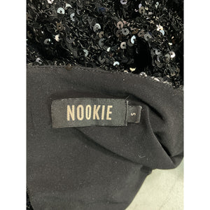 Nookie 'Luma' Black Sequin Skirt Size S