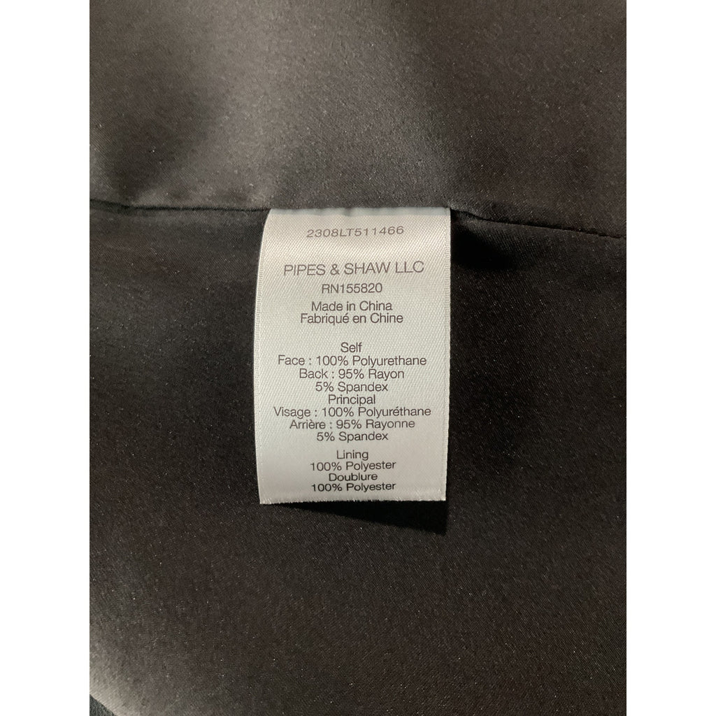 Veronica Beard ‘Beacon’ Black Vegan Leather Dickey Jacket Size 0