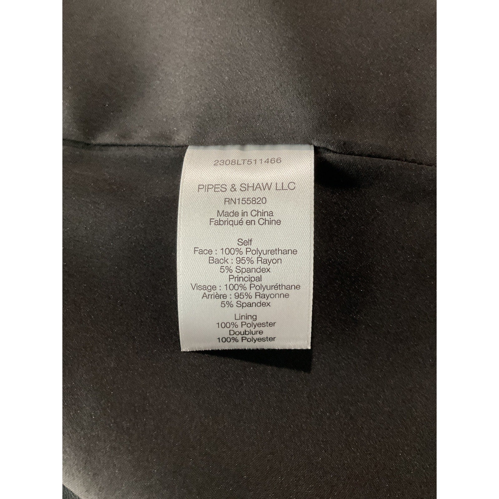 Veronica Beard ‘Beacon’ Black Vegan Leather Dickey Jacket Size 0