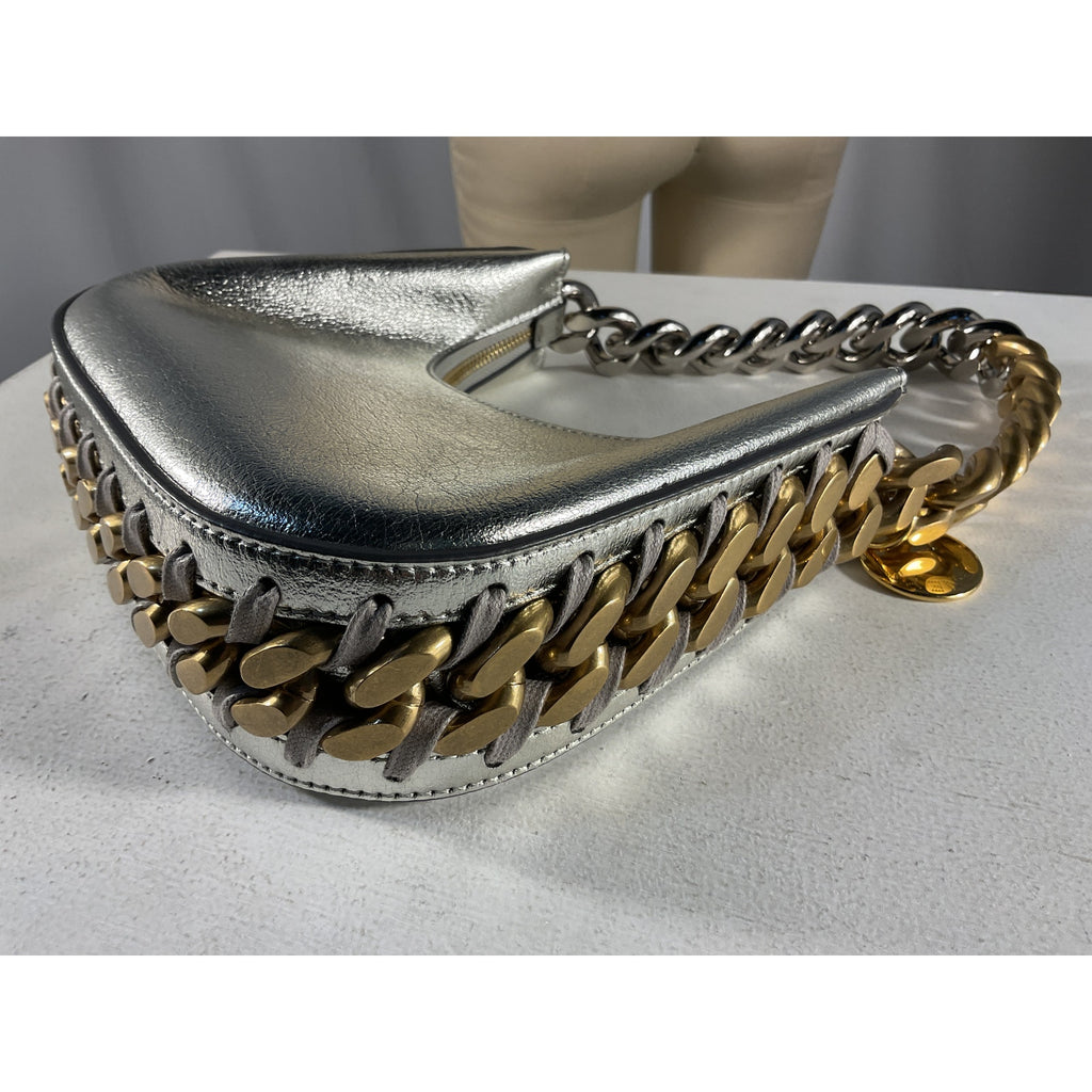 Stella Mccartney 'Eco' Silver Faux Leather Shoulder Bag