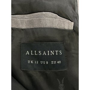 Allsaints 'Elle' Grey Double Breasted Lightweight Blazer Size 8