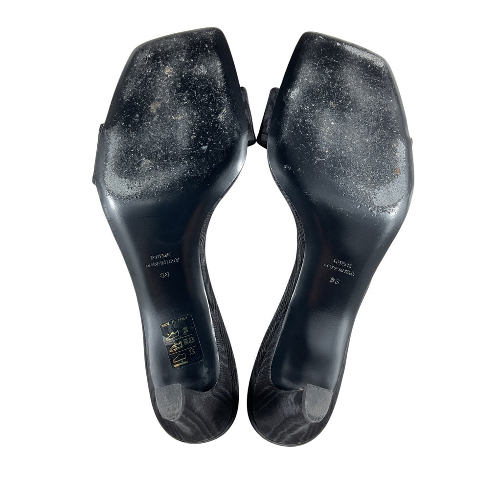 Toteme 'Moire' Black Mules Size 8