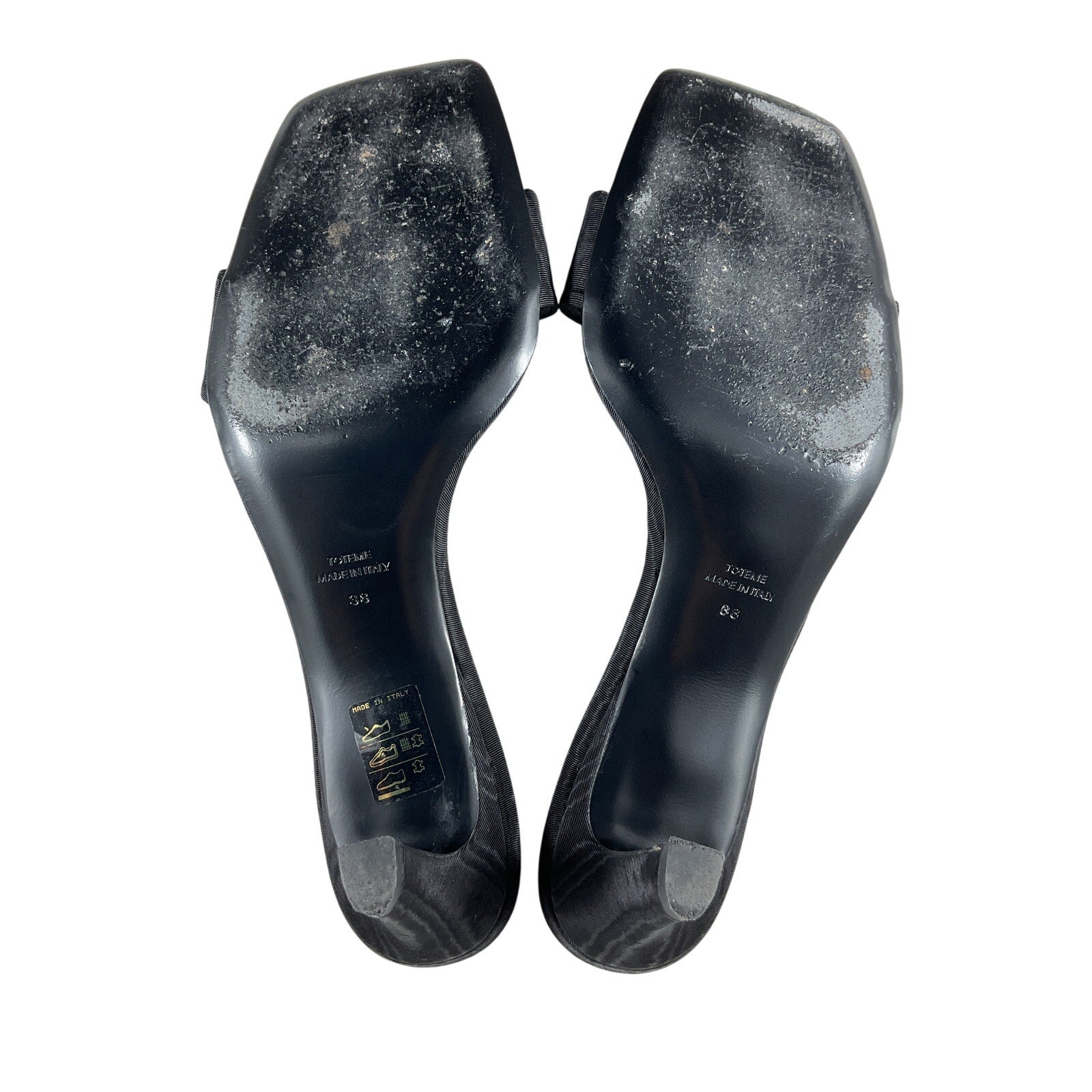 Toteme 'Moire' Black Mules Size 8