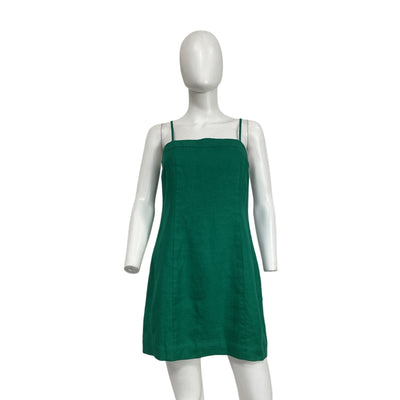 Alex Mill 'Chloé' Green Linen Dress Size 0