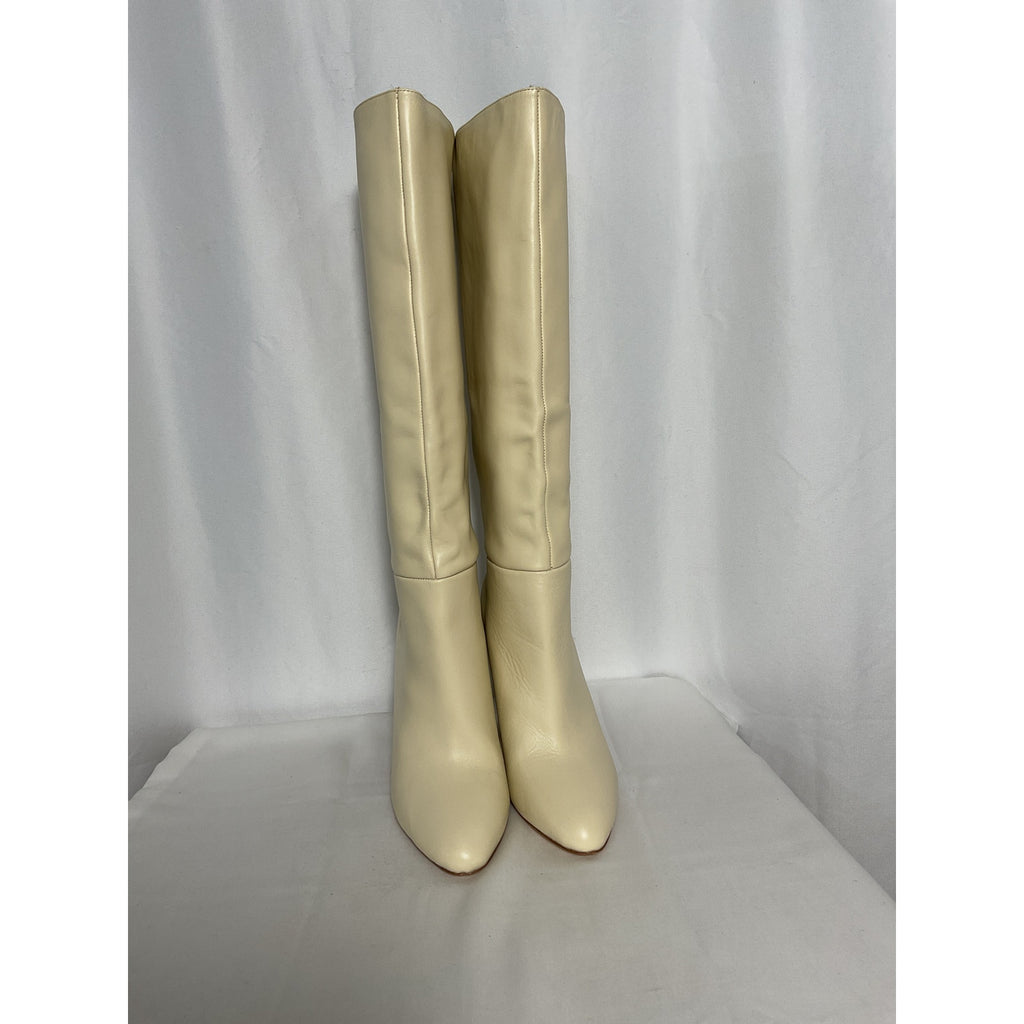 Lpa 'Greta' White Leather Boot Size 7.5