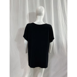 Hatch 'The Perfect' Black V Neck Top Size 2