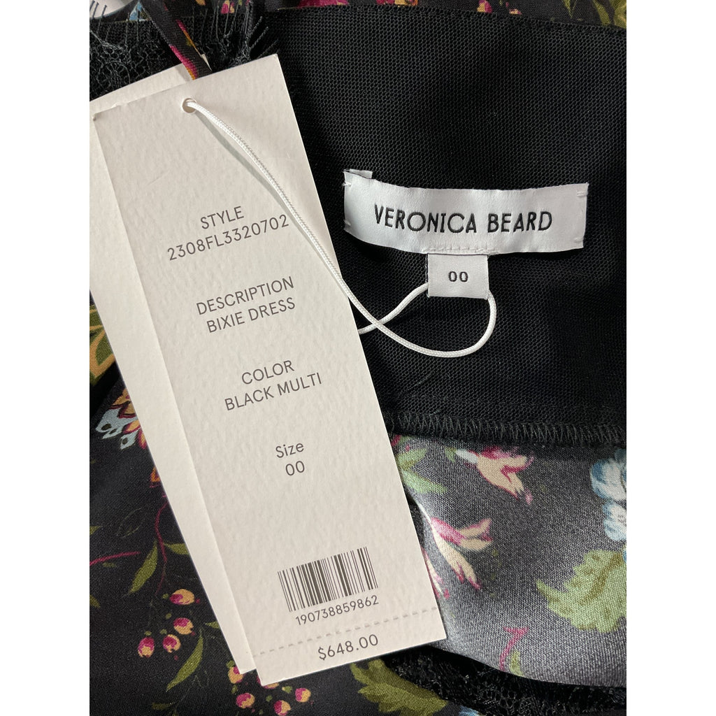 Veronica Beard 'Bixie' Black Silk Dress Size 00 - NWT