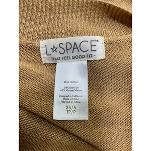 L*Space 'Azores' Tan Linen Duster Cardigan Size XS