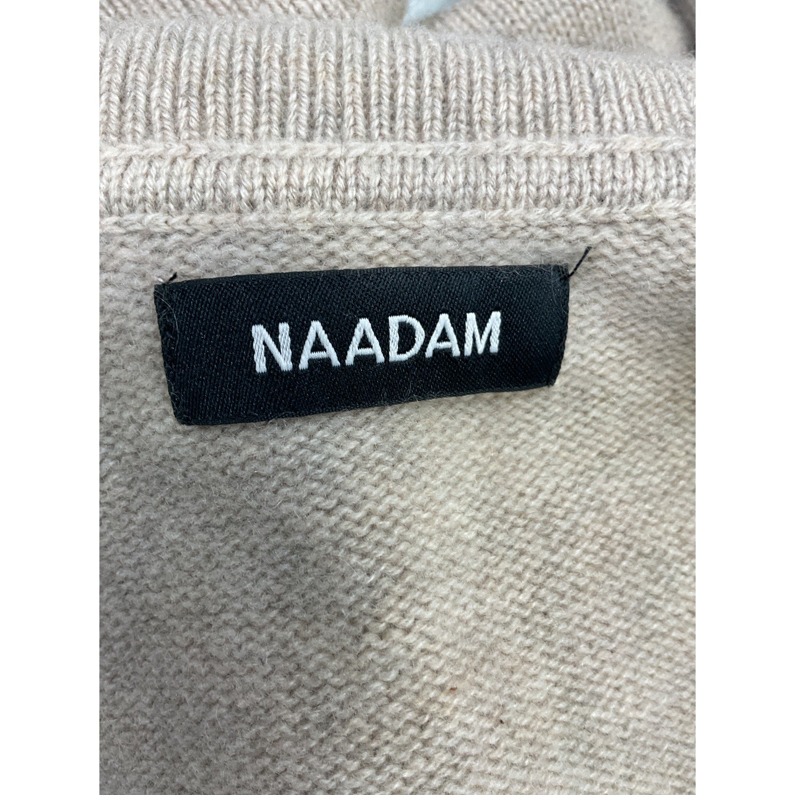 Naadam 'Recycled' Tan Cashmere Open Neck Polo Size XS