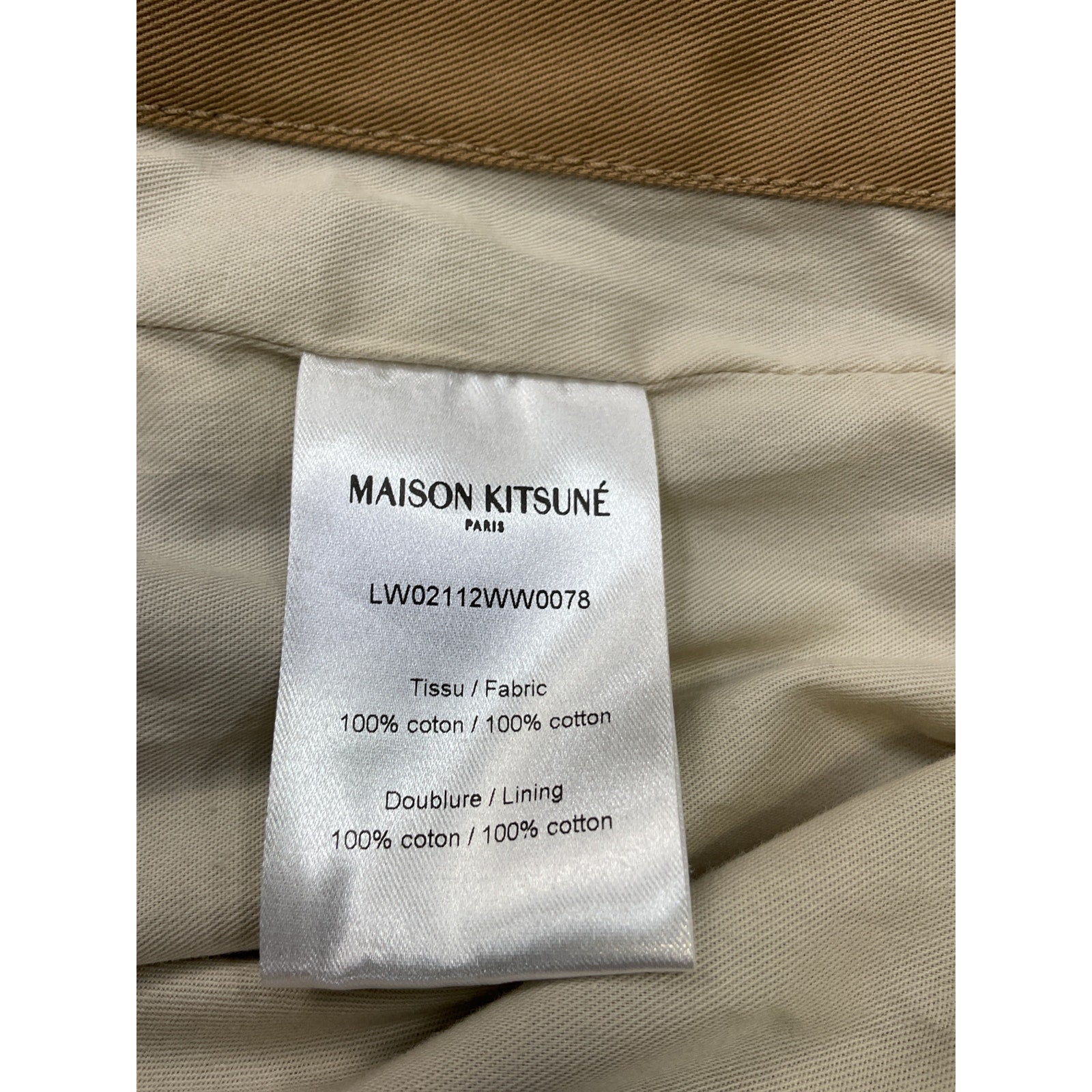 Maison Kitsun� Appliqu�d Tan Cotton-Twill Jacket Size XS