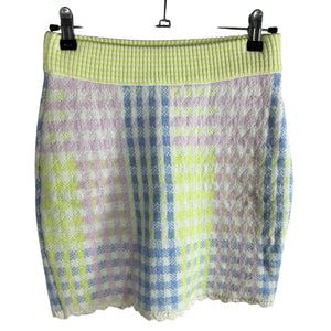 Loveshackfancy Gingham Mint Jelly Pawley Skirt Size XS