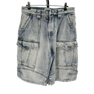 Isabel Marant Distressed Multicolor Hortens Bermuda Shorts Size 40