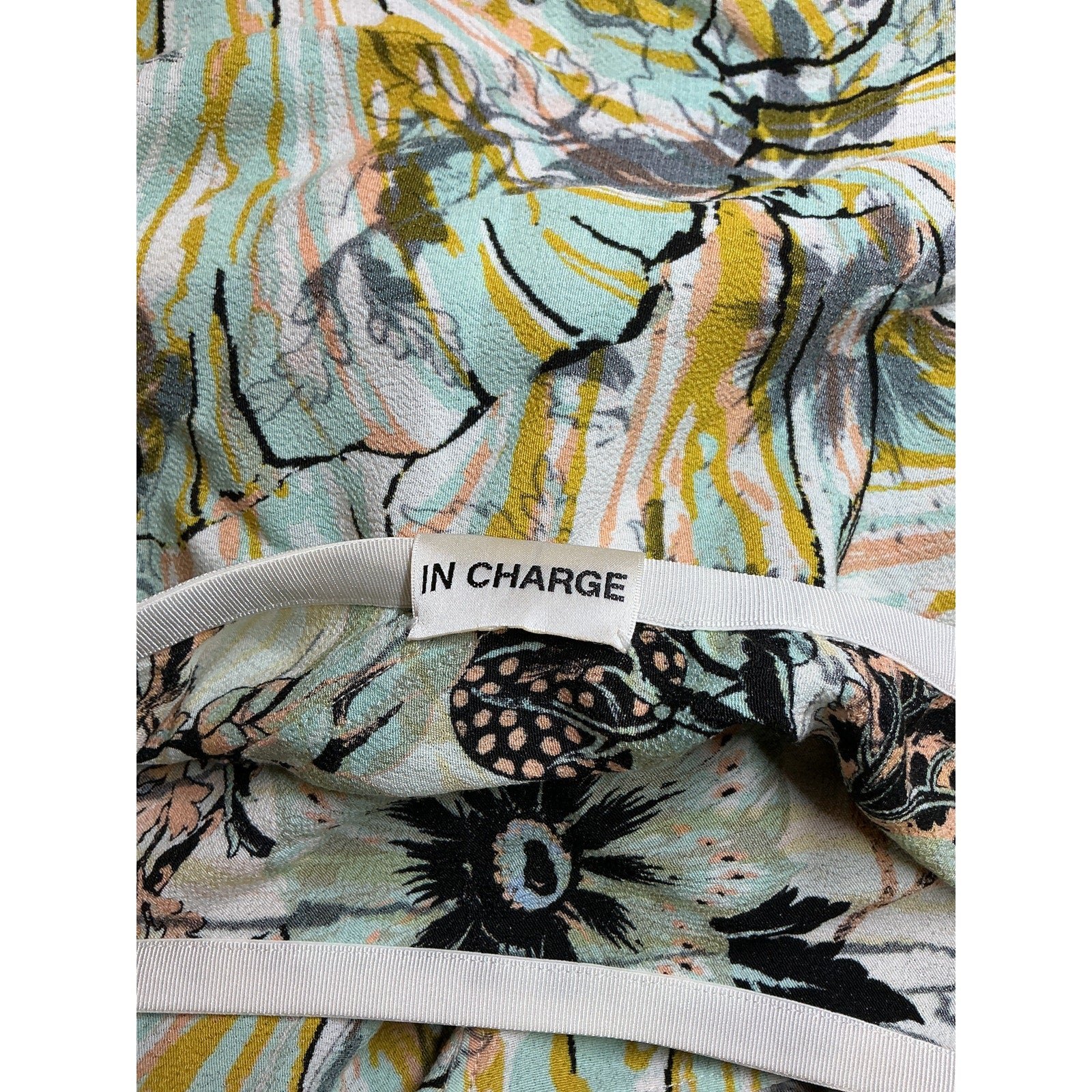 Diane Von Furstenberg 'Florence' Green Reversible Asymmetric Floral-Print Crepe Skirt Size XS