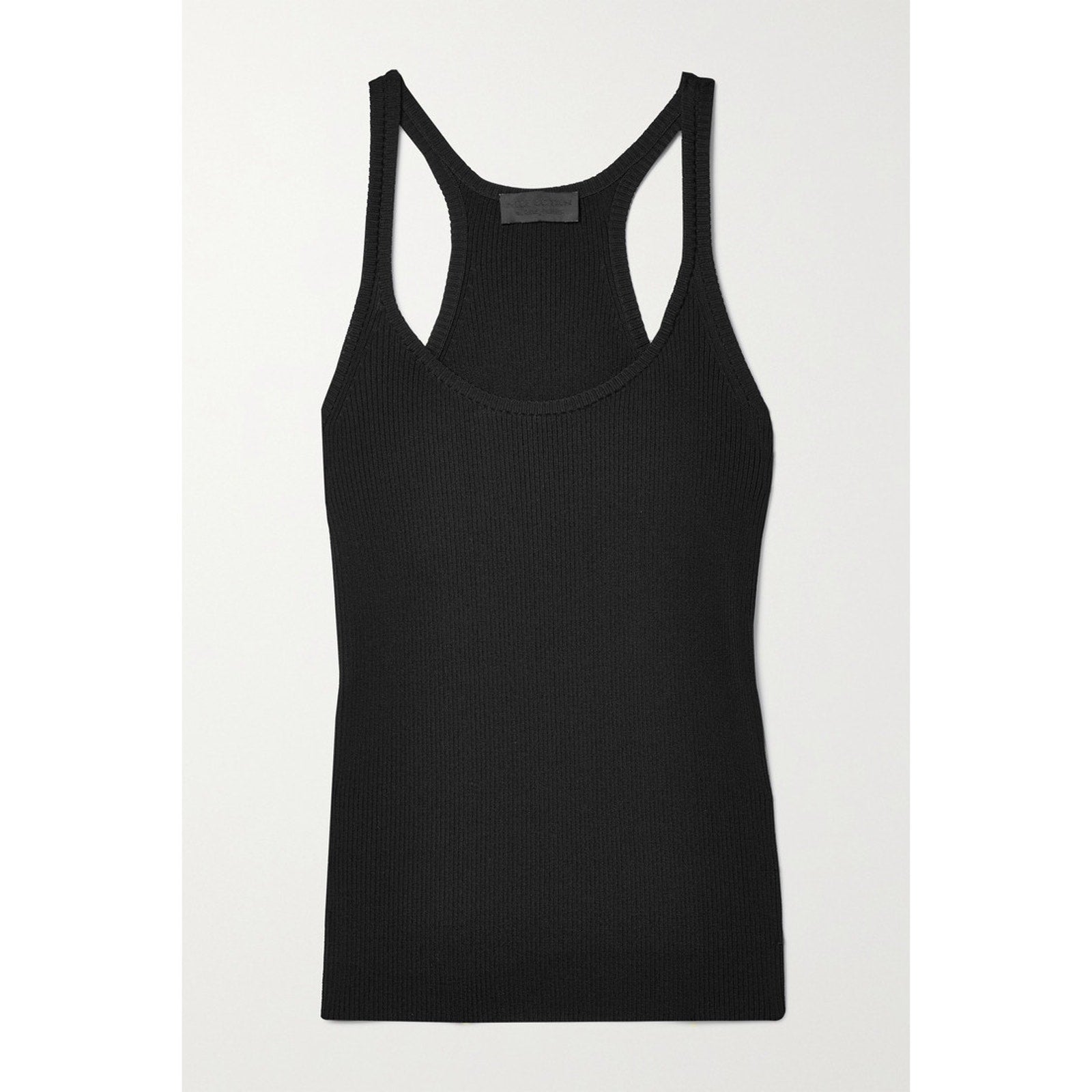 Nili Lotan 'Caden' Black Cotton Ribbed Organic Cotton-Jersey Tank Top Size S