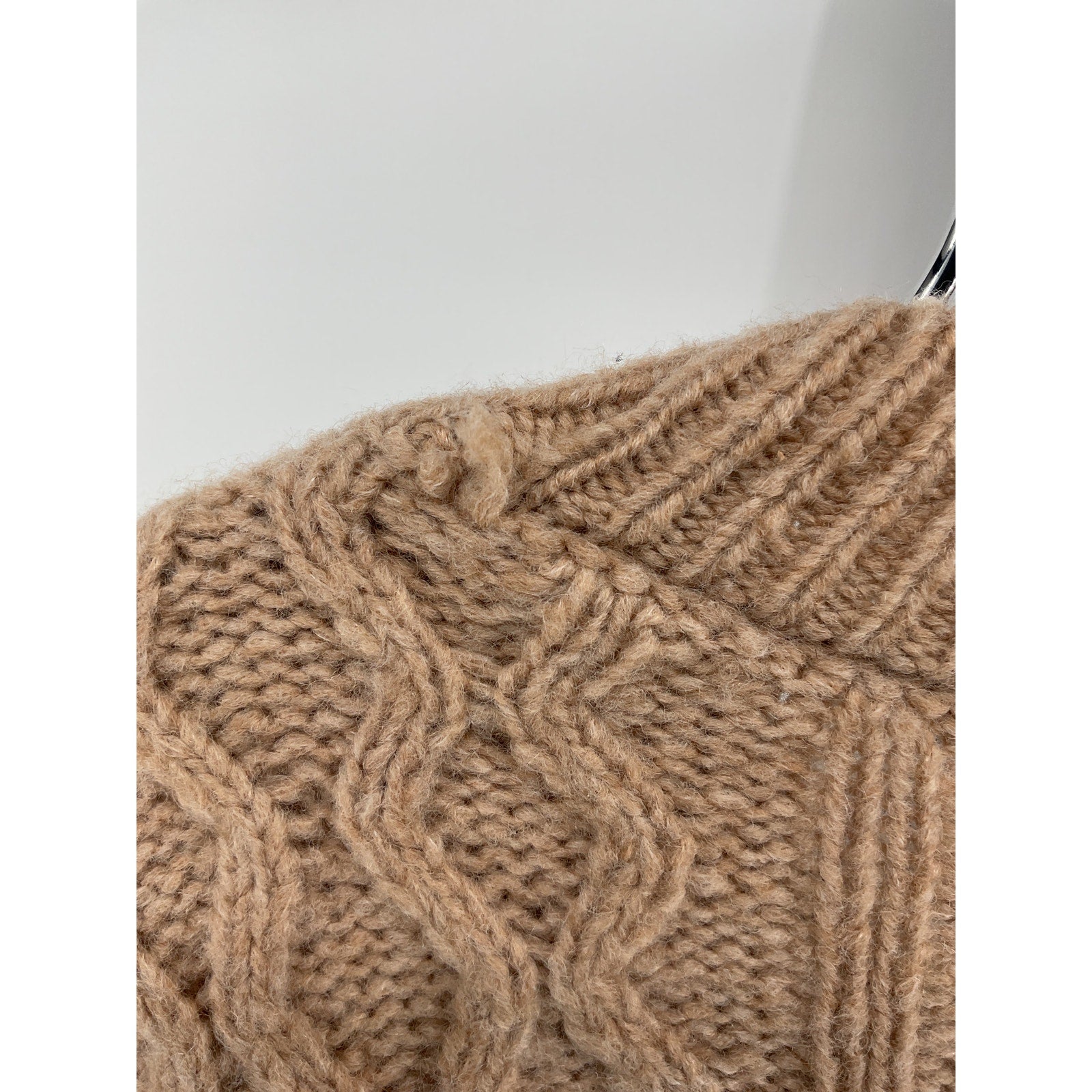 Favorite Daughter The Oversized Tan Wool Cable Sweater Size S / 1
