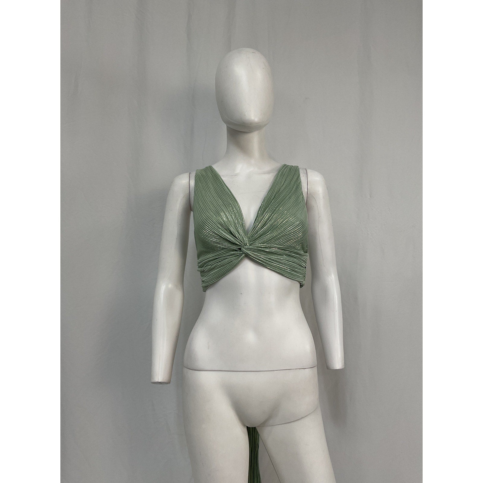 Sabina Musayev 'Savannah' Green Polyester Top Size S - NWT