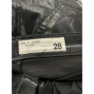 Rag & Bone 'Casey' Black High Rise Ankle Flare Denim Jeans Size 28