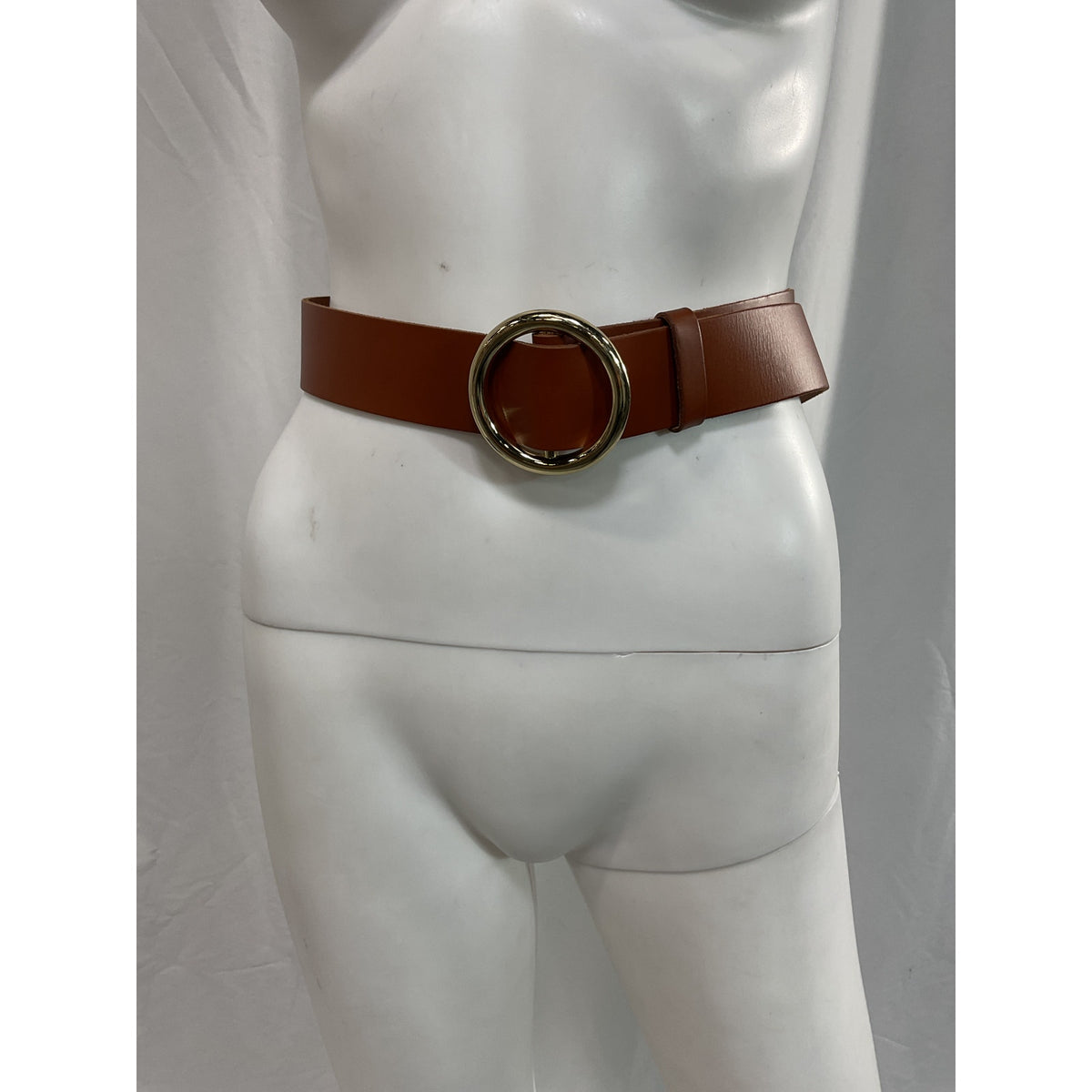 Frame 'Le' Brown Circle Leather Belt Size S