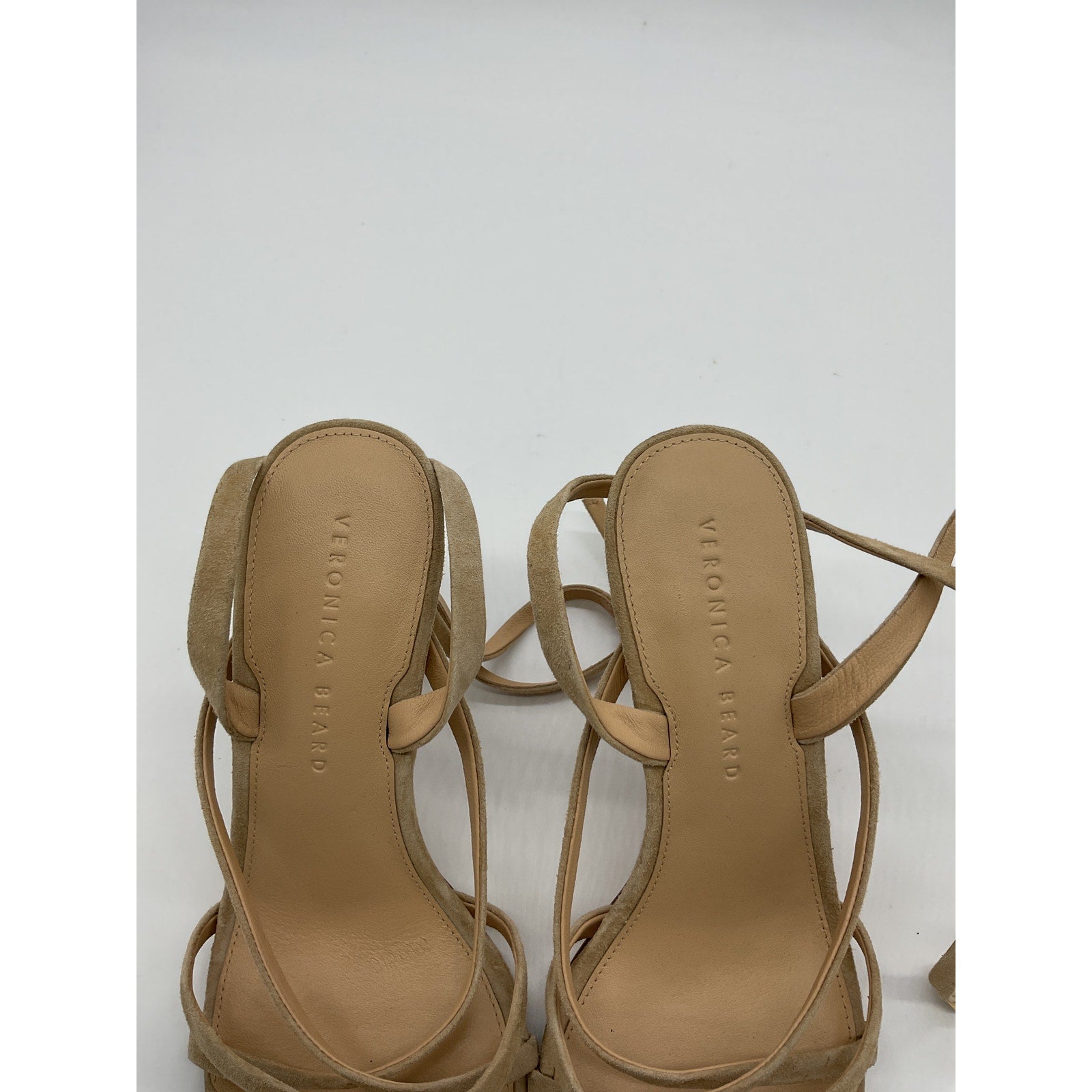 Veronica Beard 'Abriella' Tan Leather Strappy Sandal Size 8