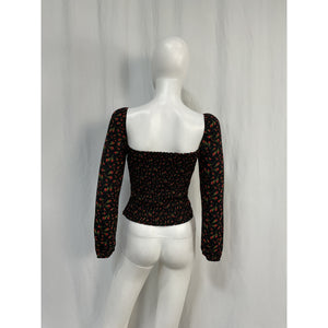 Reformation 'Reign' Black Viscose Top Size 2