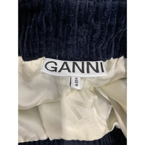 Ganni 'Organic' Navy Organic Cotton Corduroy Mini Skirt Size 2
