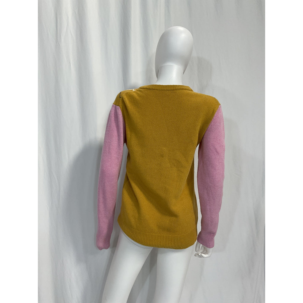 Marni 'Crew' Pink Neck Logo Sweater Size 40