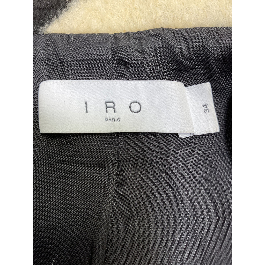 Iro 'Eraki' Black Acrylic Jacket Size 34