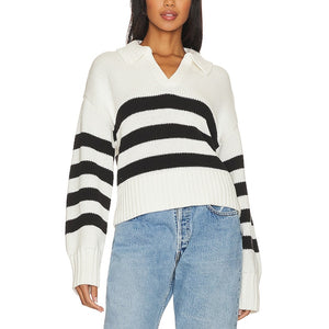 Pistola 'Arlo' White Cotton Polo Sweater Size S