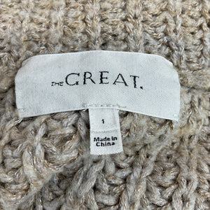 Thisisthegreat Cozy Oatmeal Striped Henley Sweater Size 1