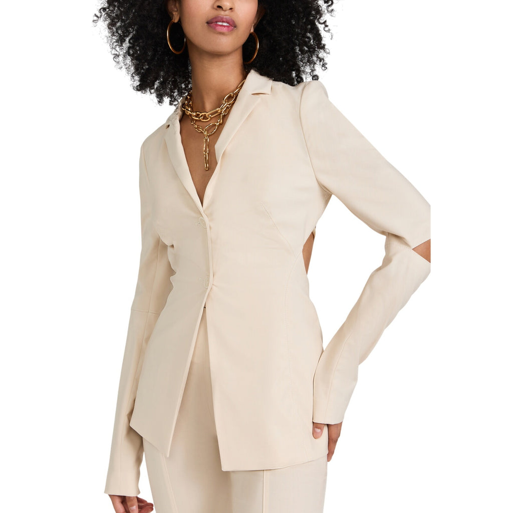 Jacquemus 'La Veste Melo' Off-White Wool Blazer Size 34