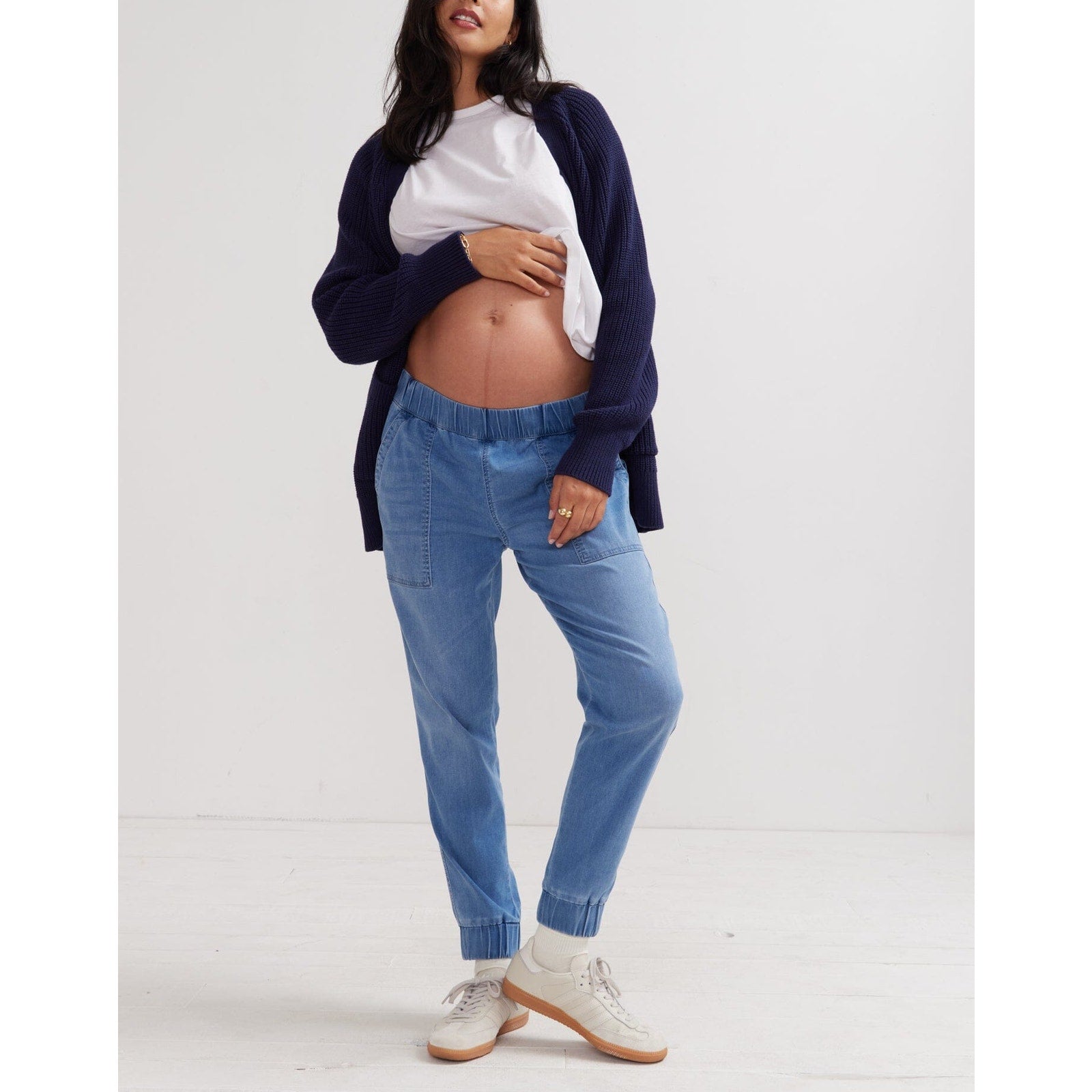 Hatch 'The Easy' Blue Lyocell Denim Jogger Size 3