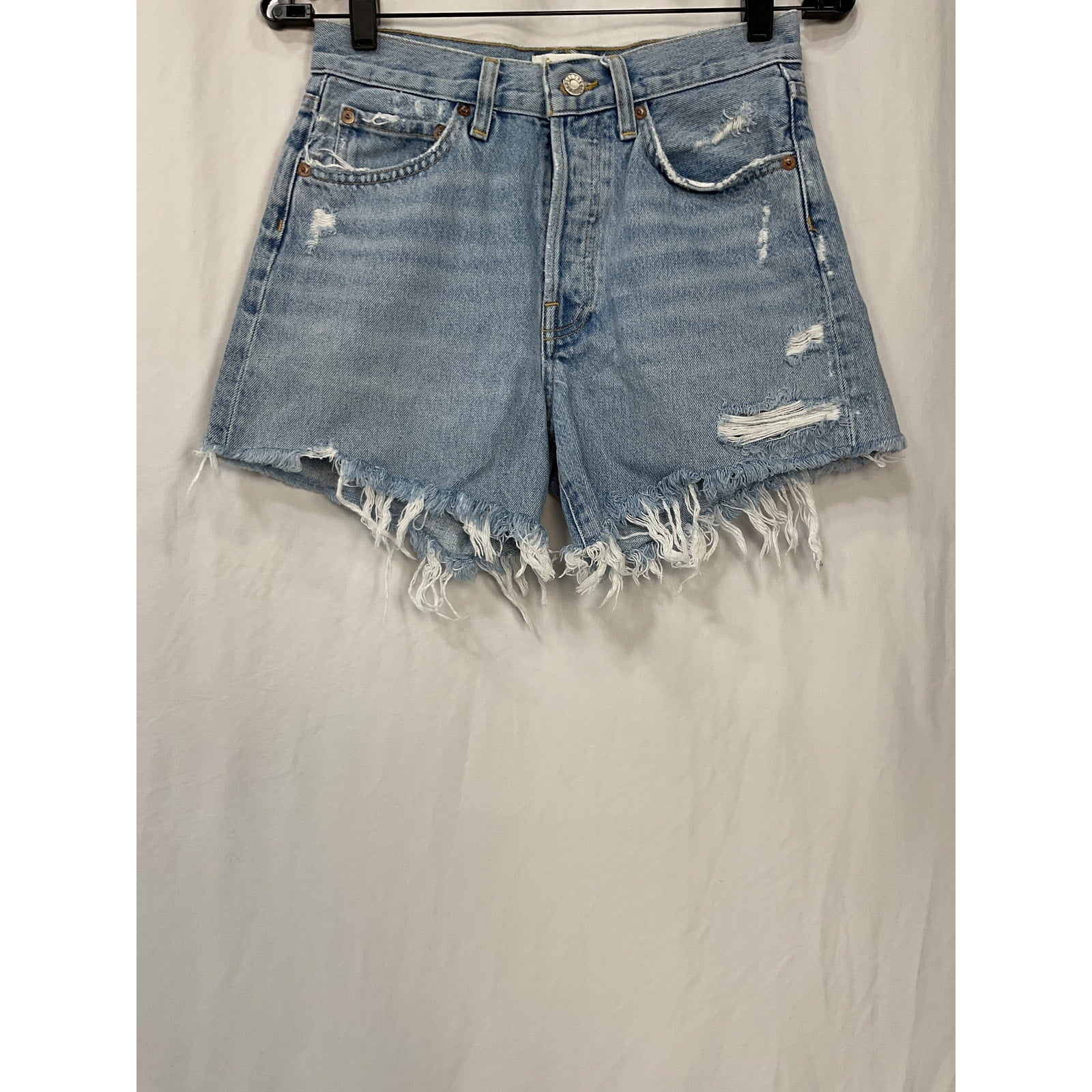 Agolde Parker Long Blue Cotton Short Size 24