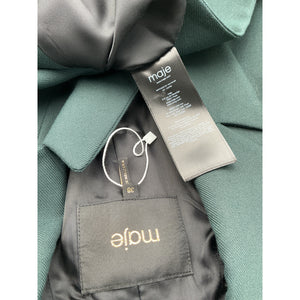 Maje 'Vila' Green Polyester Double Breasted Blazer Size 38