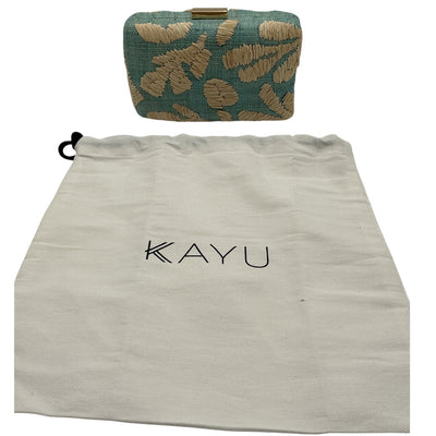 Kayu Embroidered Turquoise Frances Clutch
