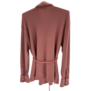 L'Academie Textured Mauve Dausha Top Shirt Jacket Size M