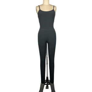 Beyond Yoga Soft Charcoal Spacedye Uplevel Midi Jumpsuit Size XS