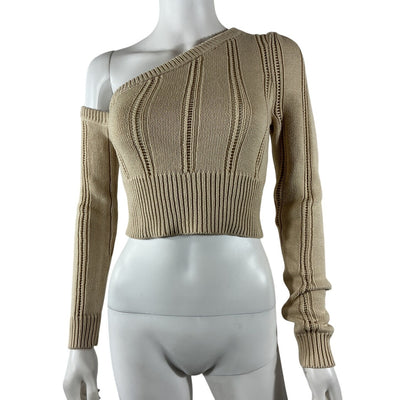 Majorelle Asymmetric Beige Landau Sweater Size S