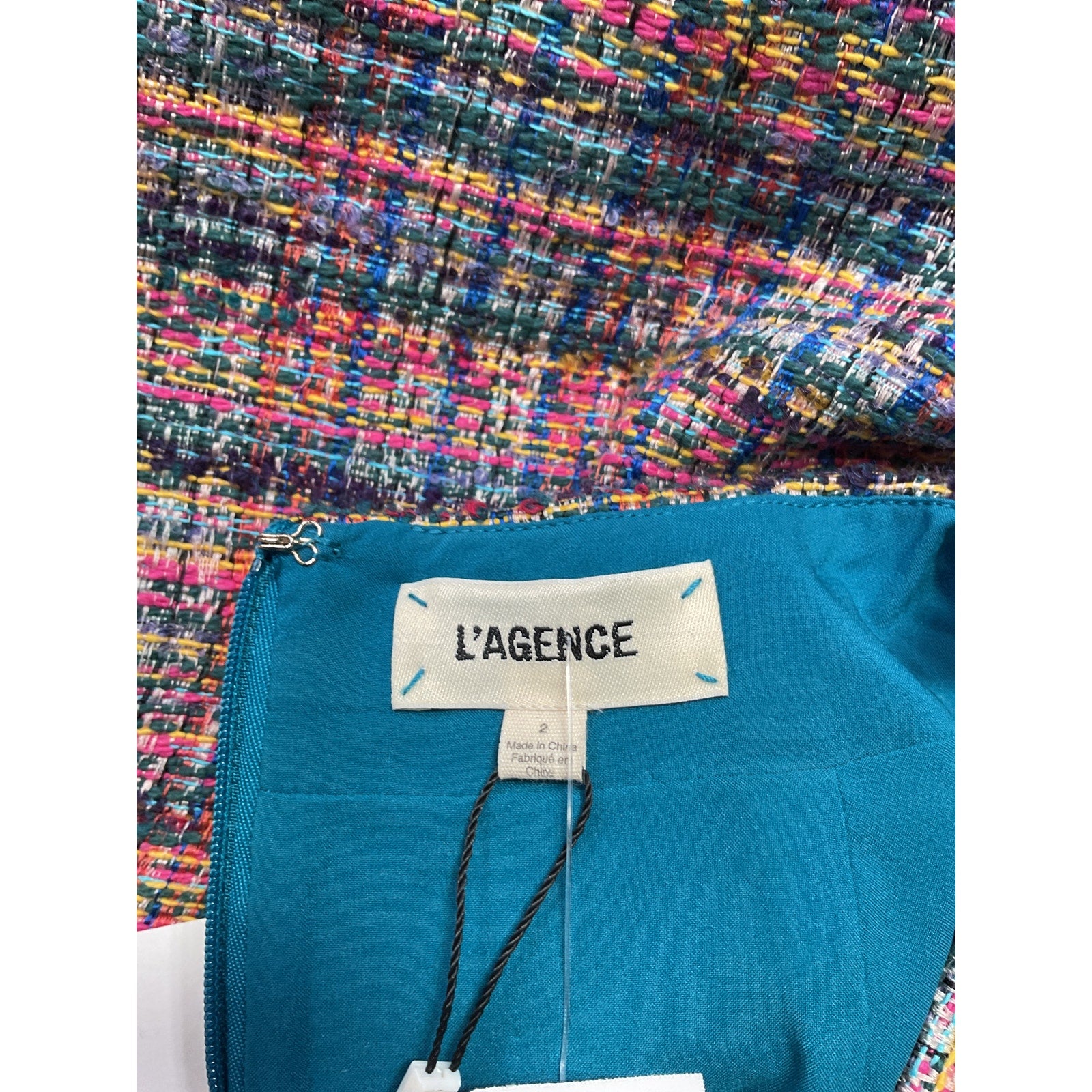 L'Agence 'Livia' Pink Cotton Tweed Mini Skirt Size 2 - NWT