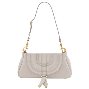 Chloé Leather Marcie Small Grey Shoulder Bag