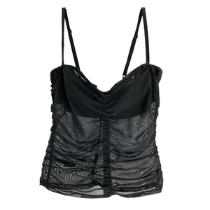 Miaou Ruched Black Renzo Top Size XXS