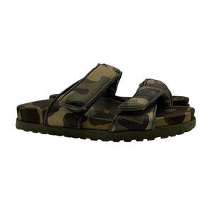 Gia Borghini Leather Green Camo Platform Sandals Size 38 EU / 8 US